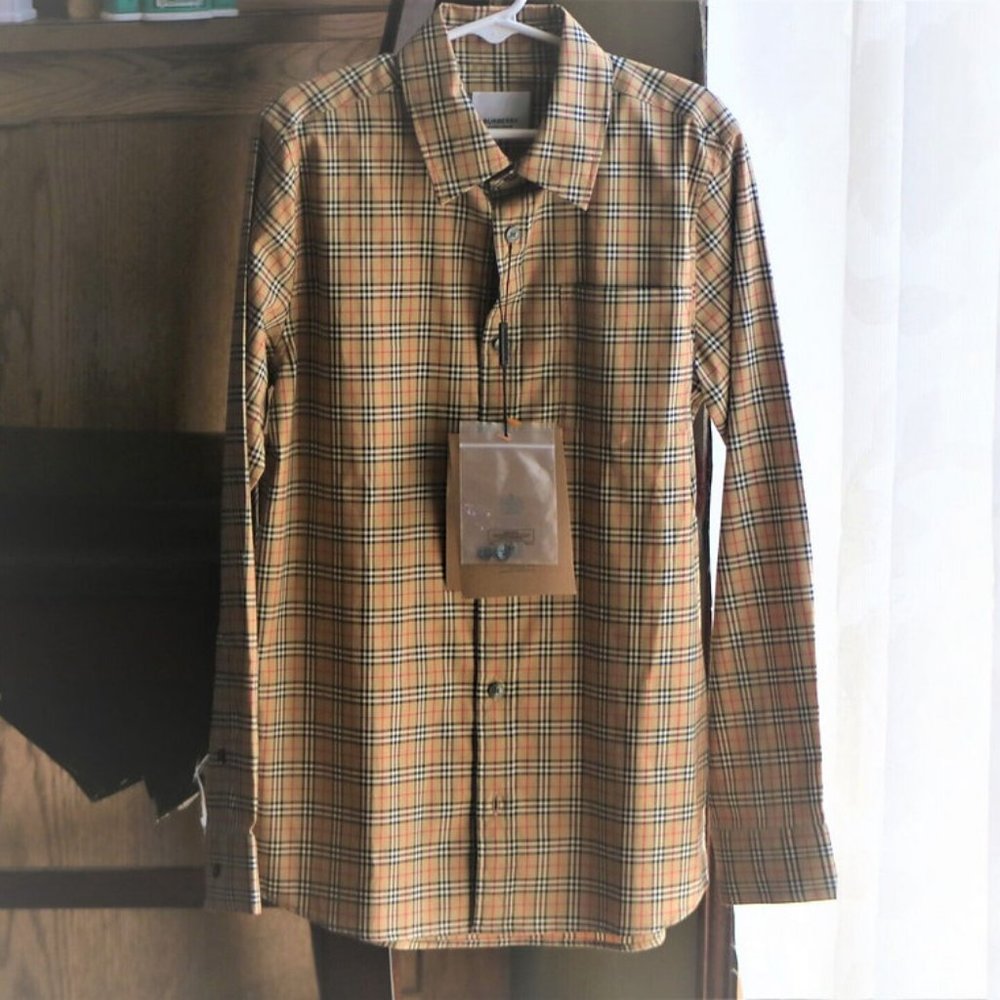 Burberry Kids Beige Vintage Check Shirt Size-10Y